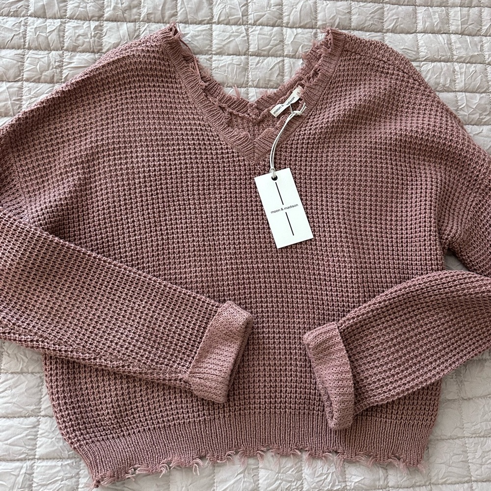 NWT oversized distressed sweater